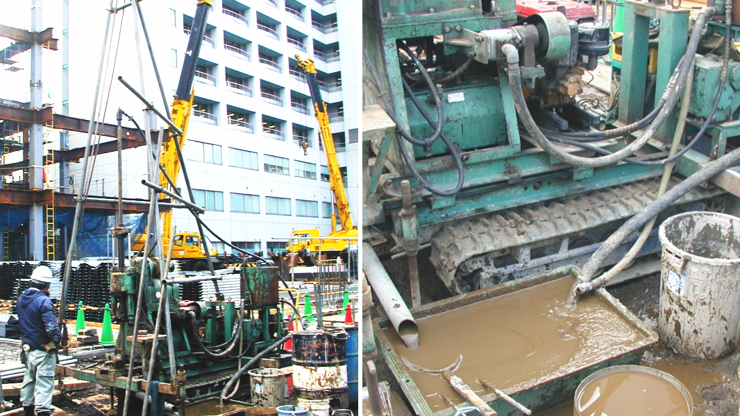 <center>高濃度泥水をサラサラにする！<br>～泥水再生剤 “太助”～</center>